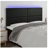 Image de Hoofdbord LED 180x5x118/128 cm kunstleer zwart3122386