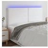 Image de Hoofdbord LED 200x5x118/128 cm kunstleer wit3122393