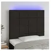 Image de Hoofdbord LED 80x5x118/128 cm stof zwart3122400