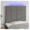 Image de Hoofdbord LED 90x5x118/128 cm stof donkergrijs3122407