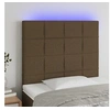 Image de Hoofdbord LED 90x5x118/128 cm stof donkerbruin3122409