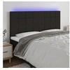 Image de Hoofdbord LED 200x5x118/128 cm stof zwart3122448
