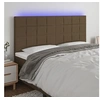 Image de Hoofdbord LED 200x5x118/128 cm stof donkerbruin3122449