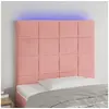 Image de Hoofdbord LED 80x5x118/128 cm fluweel roze3122459