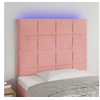 Image de Hoofdbord LED 90x5x118/128 cm fluweel roze3122465