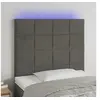 Image de Hoofdbord LED 100x5x118/128 cm fluweel donkergrijs3122467