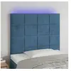 Image de Hoofdbord LED 100x5x118/128 cm fluweel donkerblauw3122470