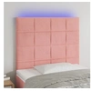 Image de Hoofdbord LED 100x5x118/128 cm fluweel roze3122471