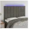 Image de Hoofdbord LED 144x5x118/128 cm fluweel donkergrijs3122473