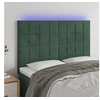 Image de Hoofdbord LED 144x5x118/128 cm fluweel donkergroen3122475