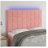 Image de Hoofdbord LED 144x5x118/128 cm fluweel zwart3122477