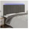 Image de Hoofdbord LED 160x5x118/128 cm fluweel donkergrijs3122479