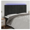 Image de Hoofdbord LED 160x5x118/128 cm fluweel zwart3122480