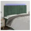 Image de Hoofdbord LED 160x5x118/128 cm fluweel donkergroen3122481