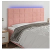 Image de Hoofdbord LED 160x5x118/128 cm fluweel roze3122483