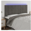 Image de Hoofdbord LED 200x5x118/128 cm fluweel donkergrijs3122491