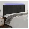 Image de Hoofdbord LED 200x5x118/128 cm fluweel zwart3122492