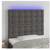 Image de Hoofdbord LED 80x5x118/128 cm kunstleer grijs3122500
