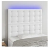 Image de Hoofdbord LED 90x5x118/128 cm kunstleer wit3122503