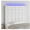 Image de Hoofdbord LED 100x5x118/128 cm kunstleer wit3122509