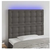 Image de Hoofdbord LED 100x5x118/128 cm kunstleer grijs3122512