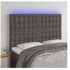 Image de Hoofdbord LED 144x5x118/128 cm kunstleer grijs3122518