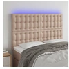 Image de Hoofdbord LED 144x5x118/128 cm kunstleer cappuccinokleurig3122519
