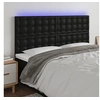 Image de Hoofdbord LED 160x5x118/128 cm kunstleer zwart3122520