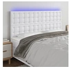 Image de Hoofdbord LED 160x5x118/128 cm kunstleer wit3122521