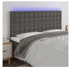 Image de Hoofdbord LED 160x5x118/128 cm kunstleer grijs3122524