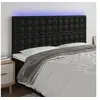 Image de Hoofdbord LED 180x5x118/128 cm kunstleer zwart3122526