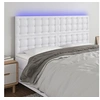 Image de Hoofdbord LED 180x5x118/128 cm kunstleer wit3122527
