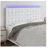 Image de Hoofdbord LED 200x5x118/128 cm kunstleer wit3122533