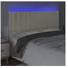 Image de Tête de lit à LED Crème 200x5x118/128 cm Similicuir