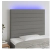 Image de Hoofdbord LED 80x5x118/128 cm stof donkergrijs3122539