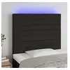 Image de Hoofdbord LED 80x5x118/128 cm stof zwart3122540