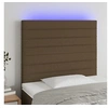 Image de Hoofdbord LED 80x5x118/128 cm stof donkerbruin3122541