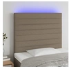 Image de Hoofdbord LED 80x5x118/128 cm stof taupe3122542