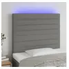 Image de Hoofdbord LED 90x5x118/128 cm stof donkergrijs3122547