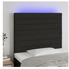 Image de Hoofdbord LED 100x5x118/128 cm stof zwart3122556