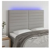 Image de Hoofdbord LED 144x5x118/128 cm stof lichtgrijs3122562