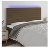 Image de Hoofdbord LED 160x5x118/128 cm stof donkerbruin 3122573