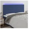 Image de Hoofdbord LED 160x5x118/128 cm stof blauw3122576