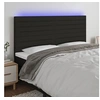 Image de Hoofdbord LED 200x5x118/128 cm stof zwart3122588