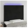 Image de Hoofdbord LED 80x5x118/128 cm fluweel zwart3122596