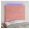 Image de Hoofdbord LED 100x5x118/128 cm fluweel roze3122611