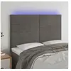 Image de Hoofdbord LED 144x5x118/128 cm fluweel donkergrijs3122613
