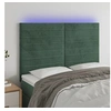 Image de Hoofdbord LED 144x5x118/128 cm fluweel donkergroen3122615
