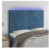Image de Hoofdbord LED 144x5x118/128 cm fluweel donkerblauw3122616