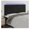 Image de Hoofdbord LED 180x5x118/128 cm fluweel zwart3122626